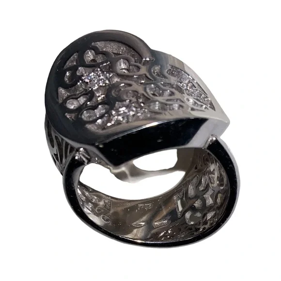 Pasquale Bruni 18K Diamond Amore Heart Celestial Stars Platinum Size 5.75 - 6 - Picture 4 of 12